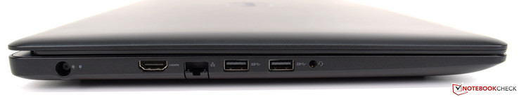 Izquierda: alimentación, HDMI 2.0, Gigabit Ethernet, 2x USB 3.1, audio de 3.5 mm