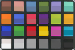 ColorChecker: La mitad inferior de cada área de color muestra el color de referencia