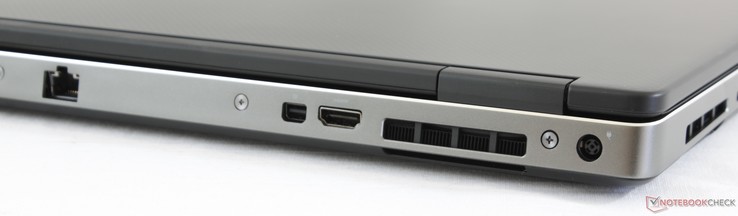 Detrás: Gigabit RJ-45, mini DisplayPort, HDMI, adaptador de CA