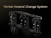 Pórtico del sistema de cambio de hotend de Vortek que permite el cambio rápido de hotend. (Fuente de la imagen: Bambu Lab)