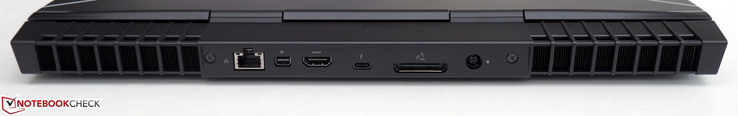 trasera: RJ45-LAN, Mini-DisplayPort 1.2, HDMI 2.0, Thunderbolt 3, amplificador gráfico, corriente