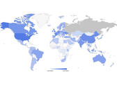 Los países del G7, Ucrania y China aparecen en azul oscuro. Lamentablemente, no hay datos sobre Rusia. (Imagen: imperva)