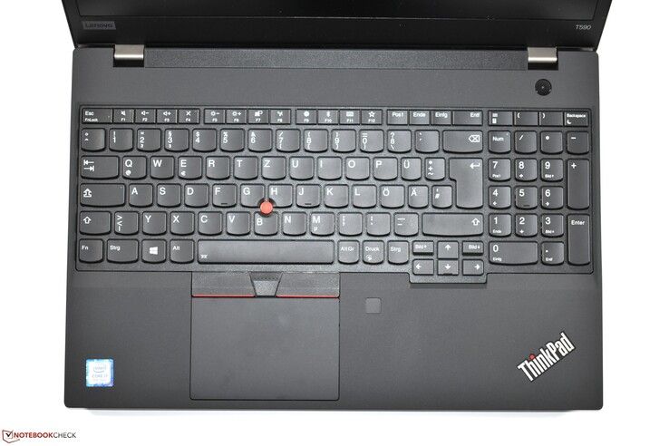 Área del teclado (imagen del ThinkPad T590)