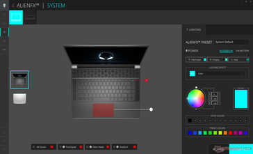 Ajustes de color del teclado, el clickpad y el anillo RGB