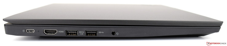 izquierda: USB 3.1 Gen2 Type-C, HDMI, 2x USB 3.0 Type-A, audio combinado de 3.5 mm