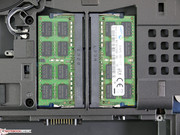 Quedan dos ranuras de RAM sin ocupar; hay otras dos bajo el teclado en los modelos quad-core.