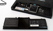 La batería principal de la Dell XT puede ser una batería de iones de litio de 4 células o de 6 células, donde la batería de 6 células tiene un tiempo de ejecución más útil.