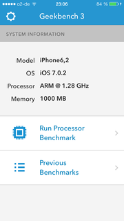 La prueba Geekbench 3 cree que está analizando un iPhone 6.2. Y técnicamente así es, éste es el 6º iPhone producido hasta la fecha.