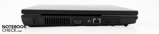 Izquierda: Kensington, VGA, AC, Ethernet, HDMI, USB 2.0, ExpressCard34