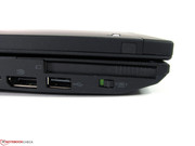 El slot de ExpressCard ocupado impiden la accesibilidad del USB y el interruptor de la wifi.