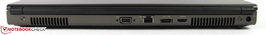 Trasera: VGA, Gigabit LAN, eSATA, HDMI