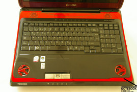 Teclado y touchpad del Toshiba Qosmio X300