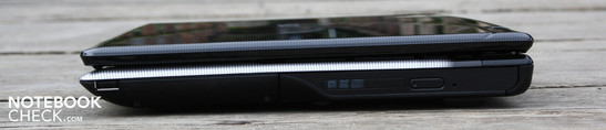 Derecha. USB 2.0, multigrabador DVD