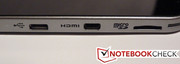 Hay una conexión HDMI y un USB Hay una conexión HDMI y un USB