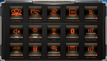 Menu principal del AORUS Command & Control