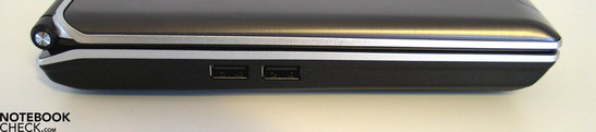 Left Side: 2x USB