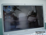 El Sony NW11 en exterioress (brillo máximo)