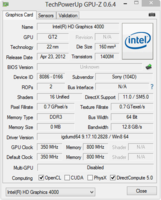 System info GPUZ HD 4000 System info GPUZ HD 4000
