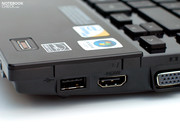 El puerto digital HDMI para conectar un monitor externo es el aspecto más destacado del portatil en este aspecto.