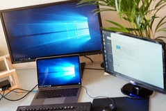 En Windows 10 también como escritorio extendido