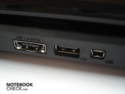 Combo eSATA/USB 2.0 y Firewire a la izquierda