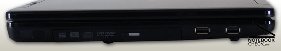 Lado izquierdo: Unidad HD-DVD, 2x USB 2.0