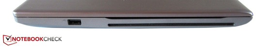 Derecha: USB 2.0, unidad óptica