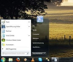 El menu de inicio en Windows Vista con su práctica barra de busqueda