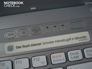 Con las hotkeys arriba del teclado, puede iniciar internet, atenuar el sonido y desactivar la pantalla