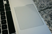 The new glass trackpad has excellent friction traits, but is only insufficient under Windows without driver support.
