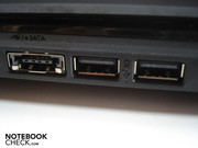 eSATA/USB combo y 2x USB 2.0 en el lado izquierdo