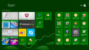 Un detalle del nuevo Windows 8: la pantalla táctil.