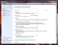 Windows 7: centro de mantenimiento, zona de seguridad.
