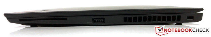 derecho: SmartCard, USB 3.0, ranura para un candado de seguridad
