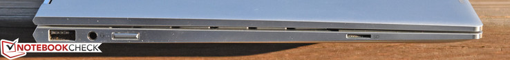 izquierda: USB Type-A, clavija combinada de audio, encendido, lector microSD