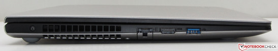 Izquierda: Socket Ethernet, HDMI, USB 3.0