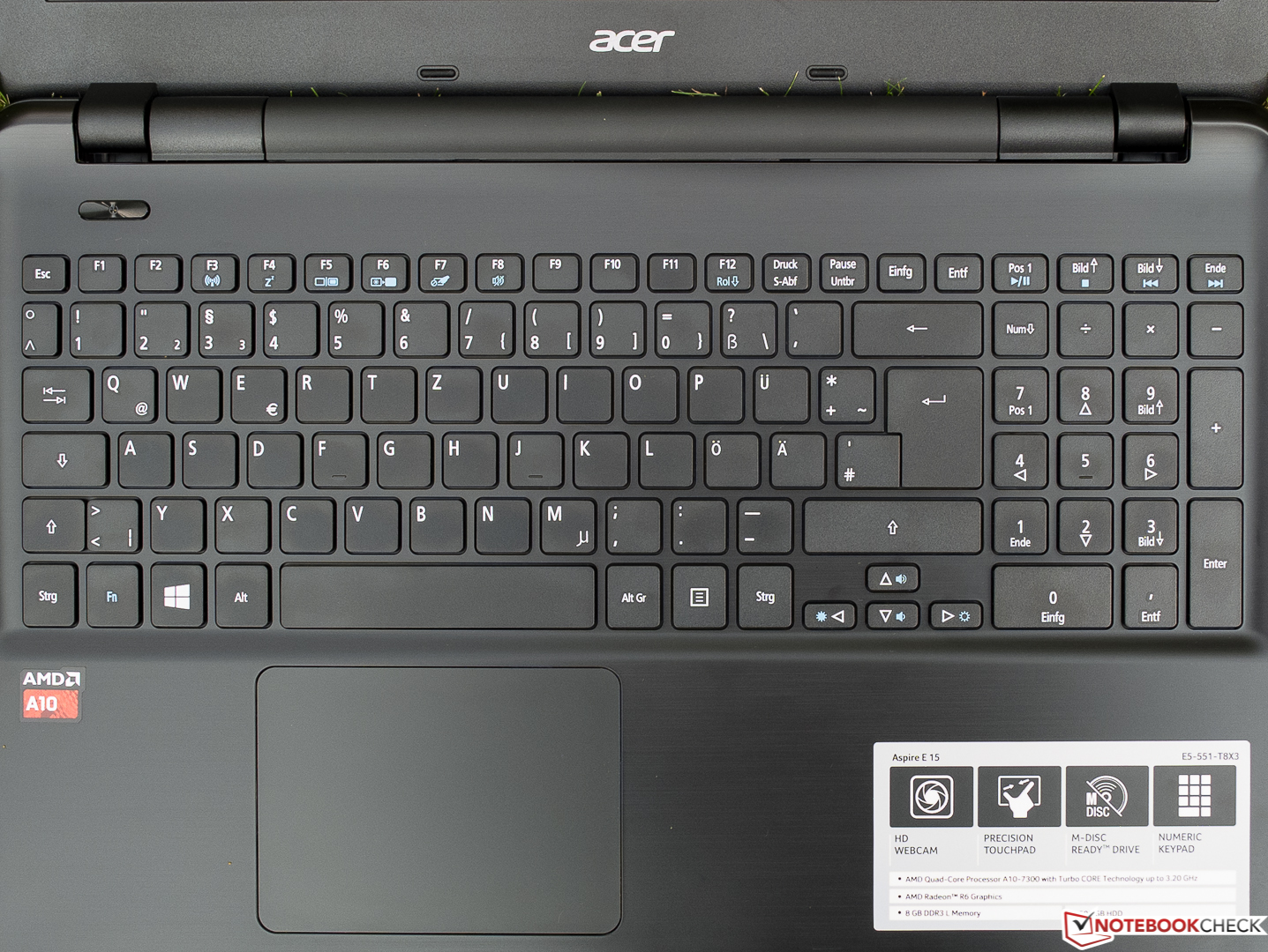 Breve análisis del portátil Acer Aspire E5-551-T8X3 Kaveri A10-7300