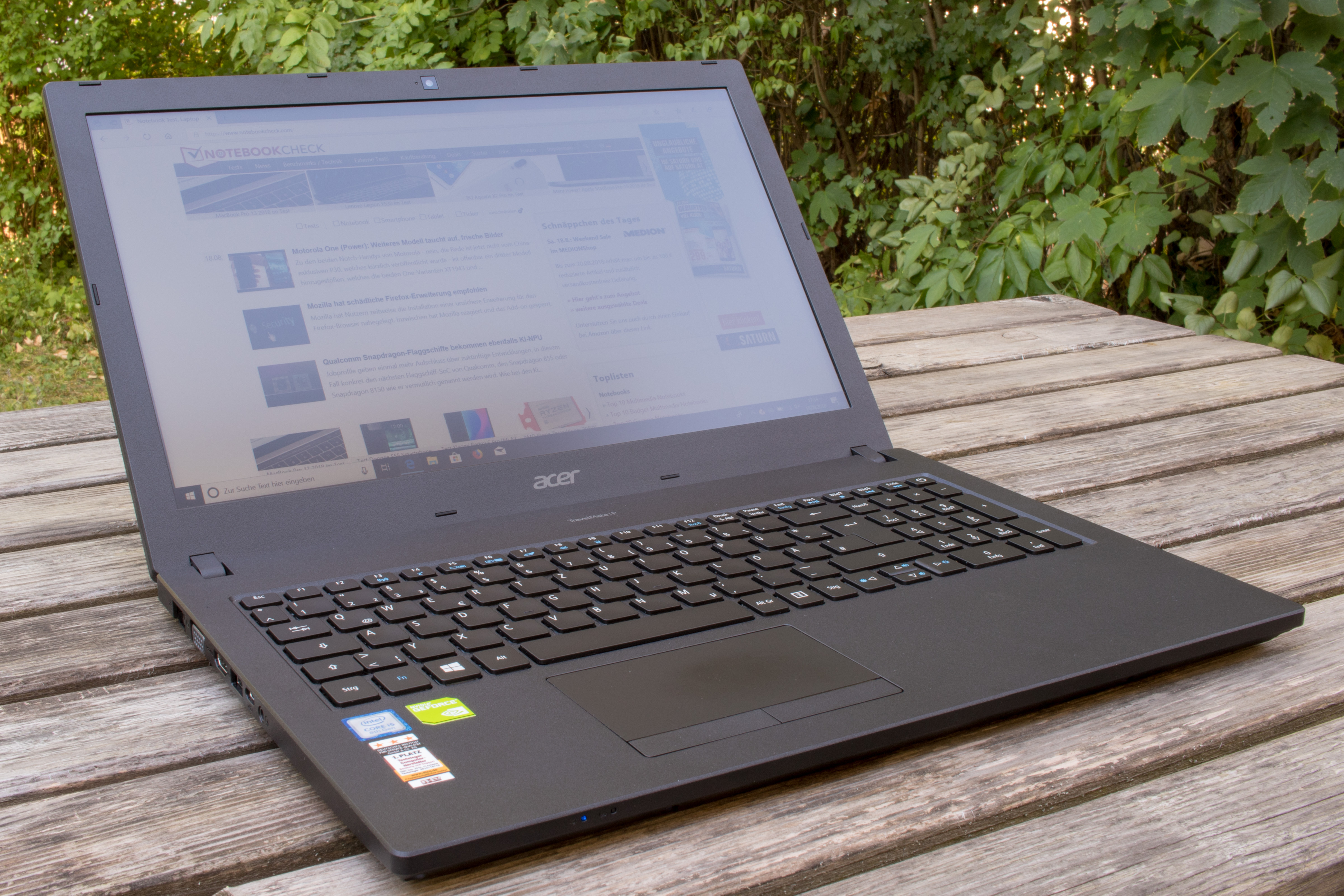 Review Del Acer TravelMate P2510 i5 8250U MX130 Notebookcheck