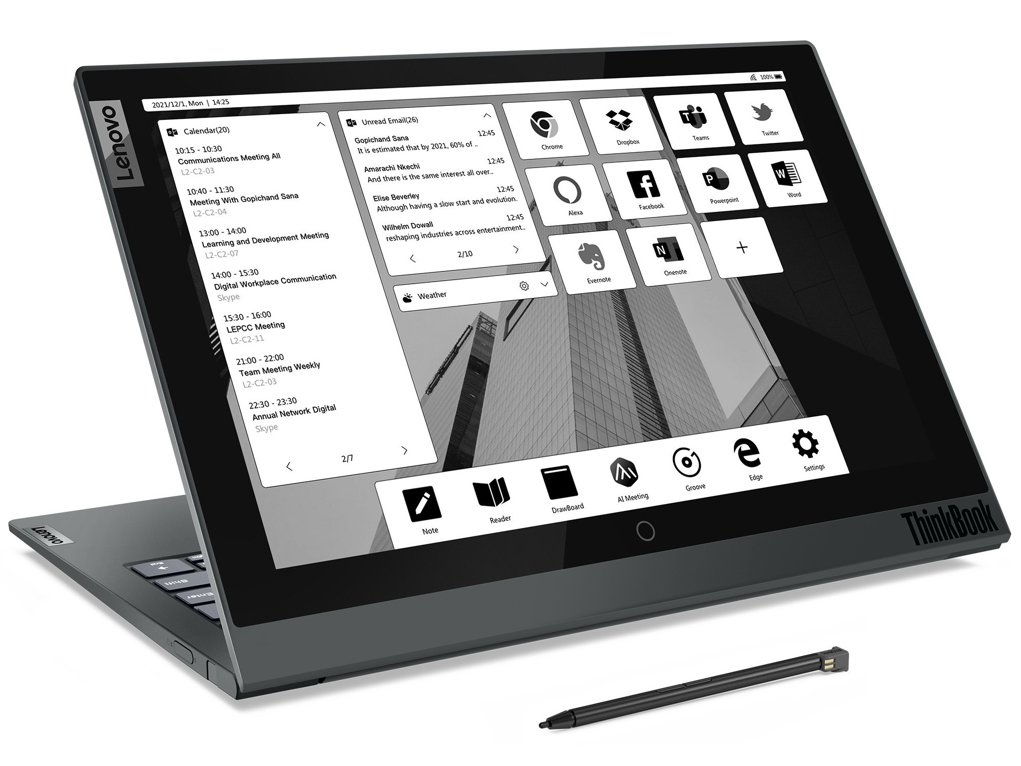 Laptop Computer Ink Análisis del Lenovo ThinkBook Plus Gen2: Portátil de tinta electrónica ...