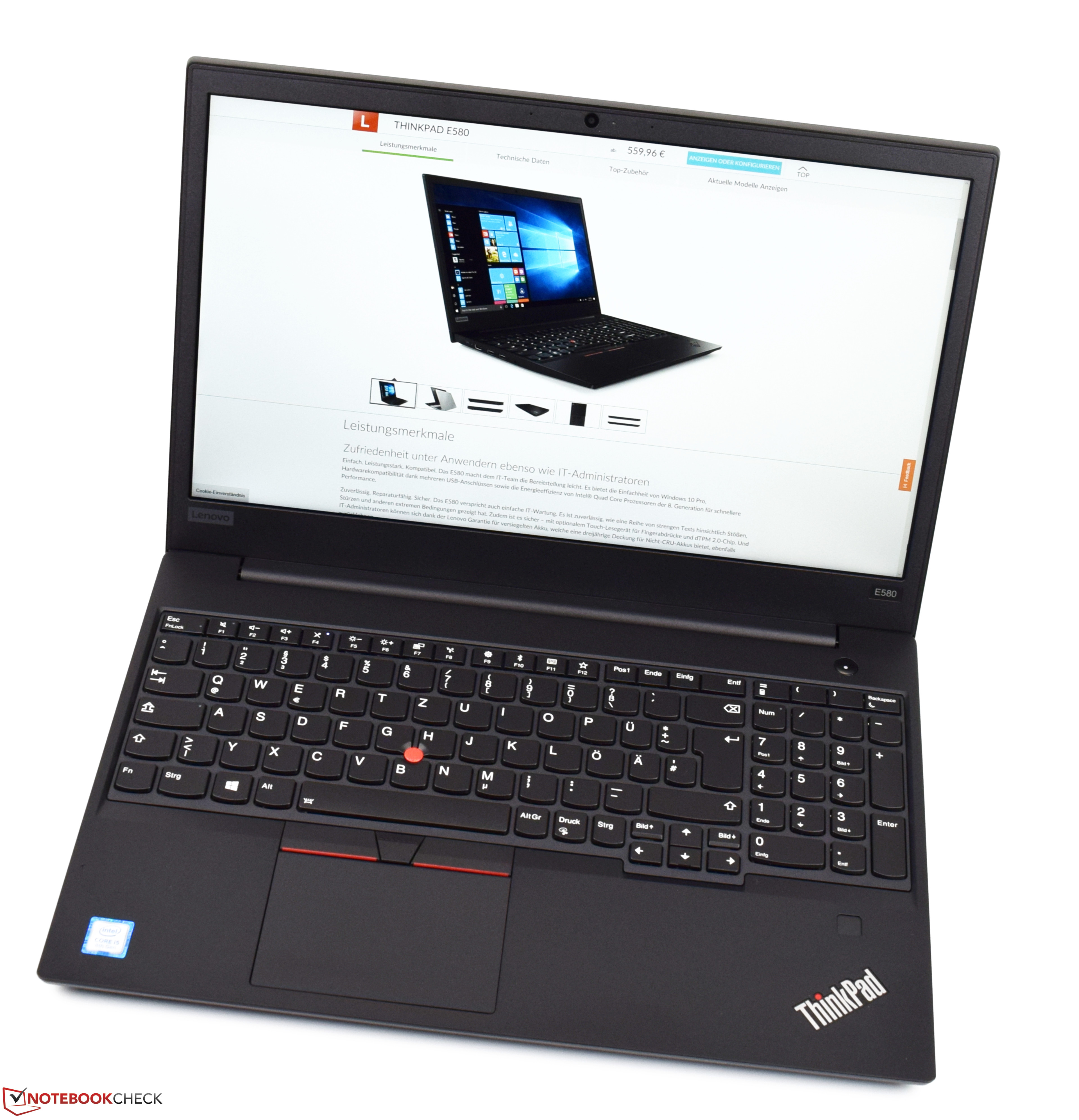 Análisis del Lenovo ThinkPad E580 (i5-8250U, UHD 620, SSD