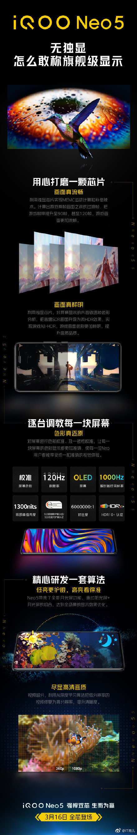 iQOO publica un cartel cargado de publicidad para el lanzamiento del Neo5. (Fuente: Weibo)