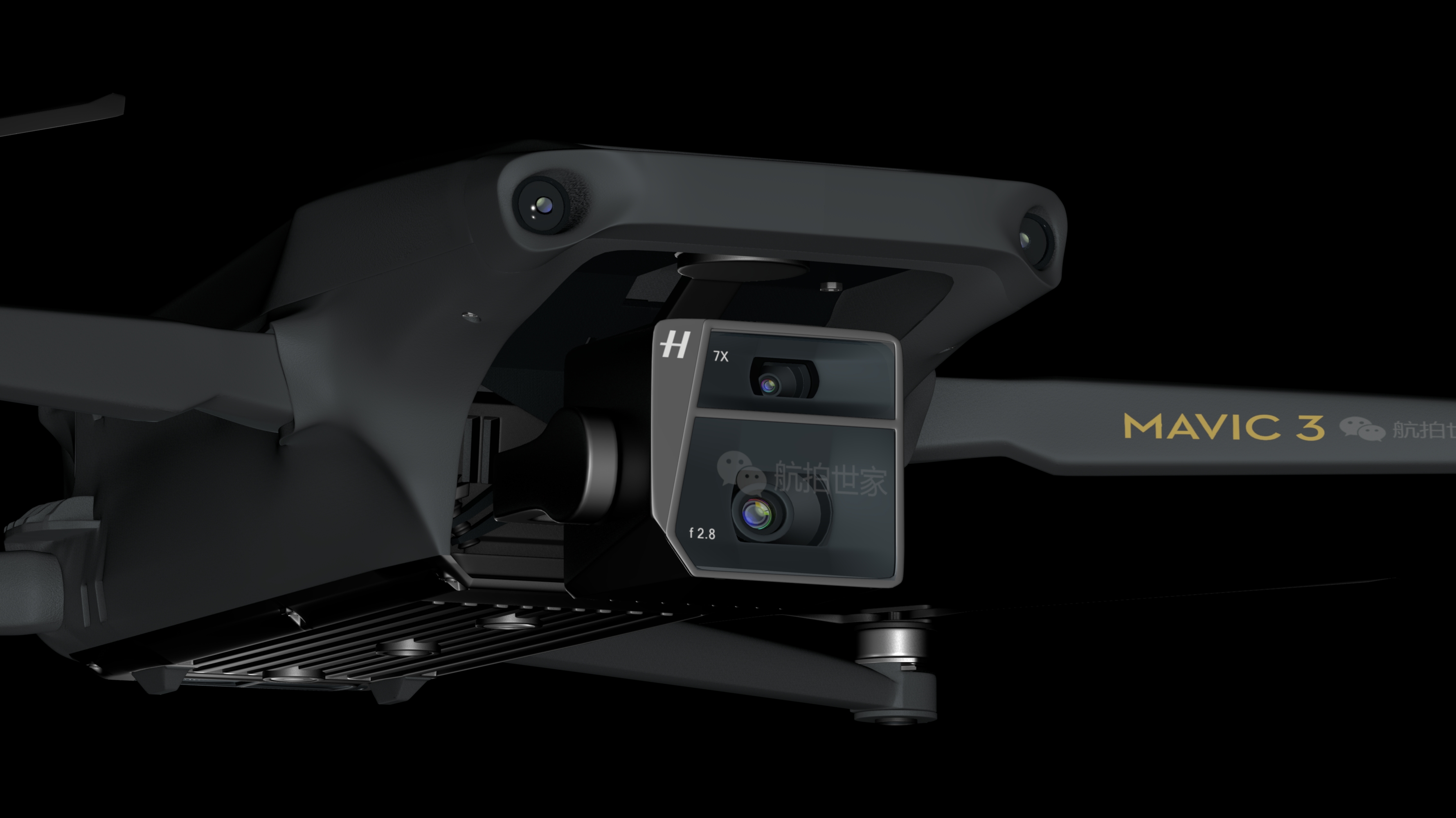 Se filtran renders del DJI Mavic 3 en los que se ve la marca