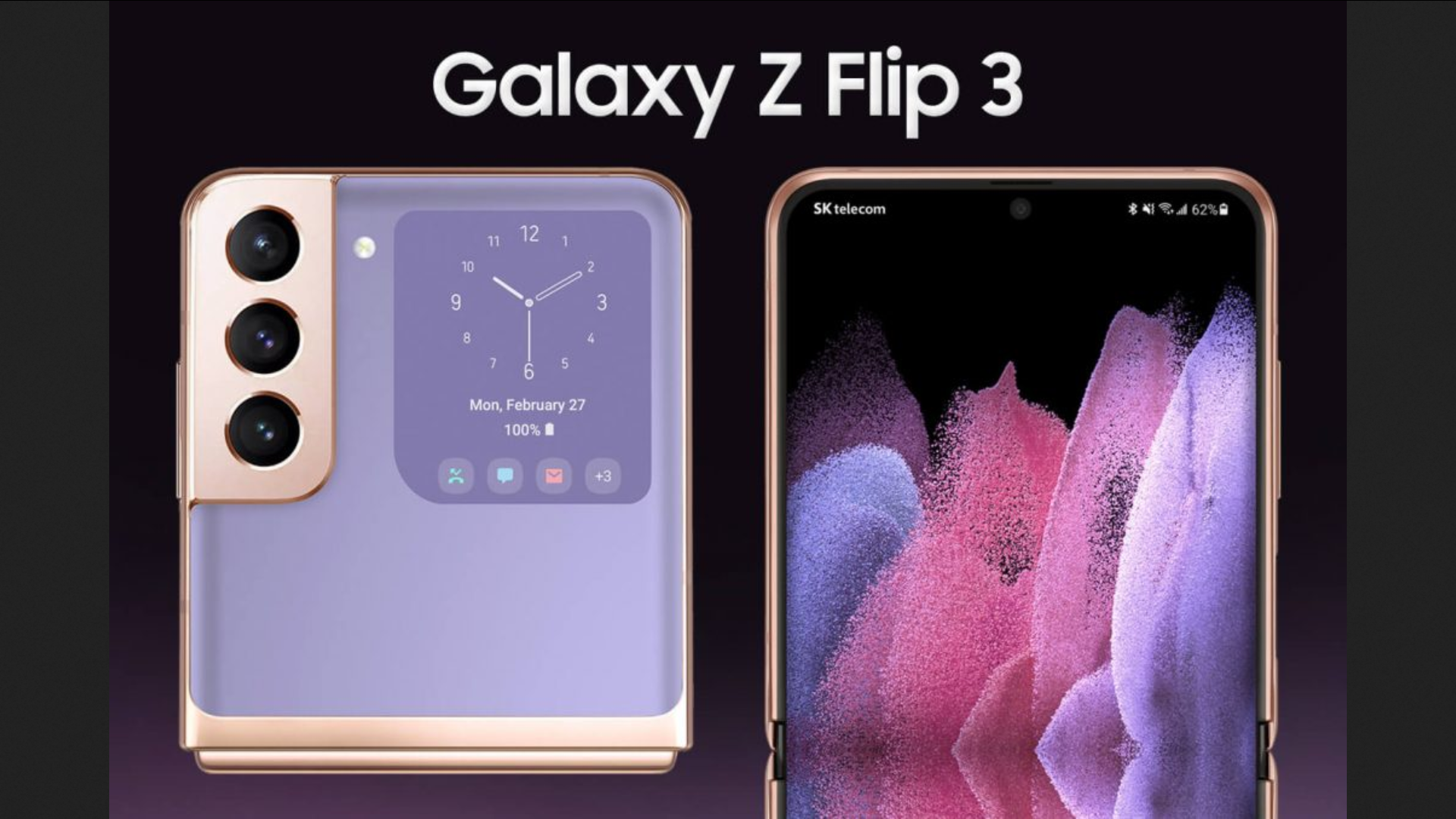 Galaxy Z Flip 3: los nuevos renders muestran el teléfono plegable con una  joroba de cámara trasera actualizada y una pantalla secundaria -  Notebookcheck.org