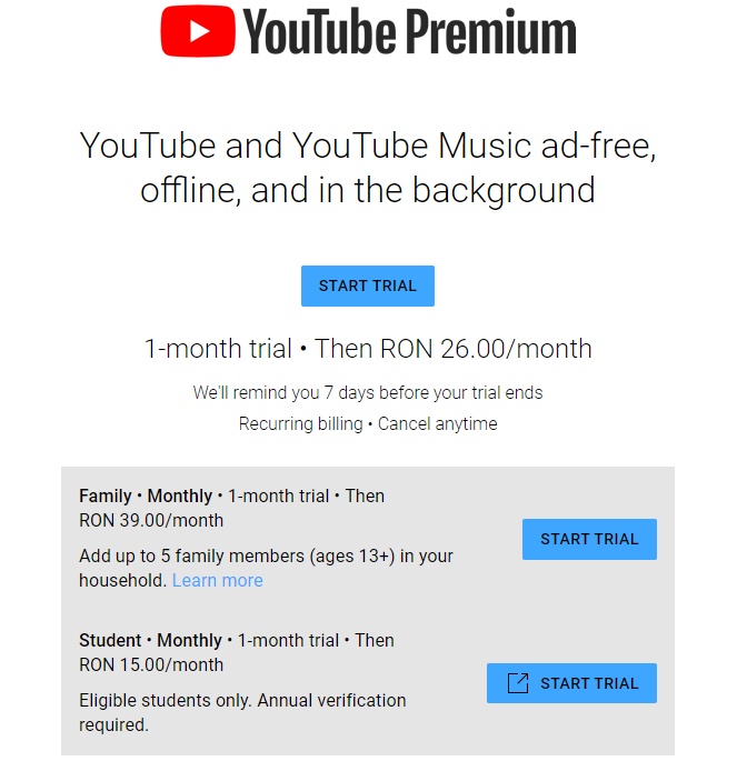 El plan familiar de YouTube Premium sube a 22,99 dólares al mes