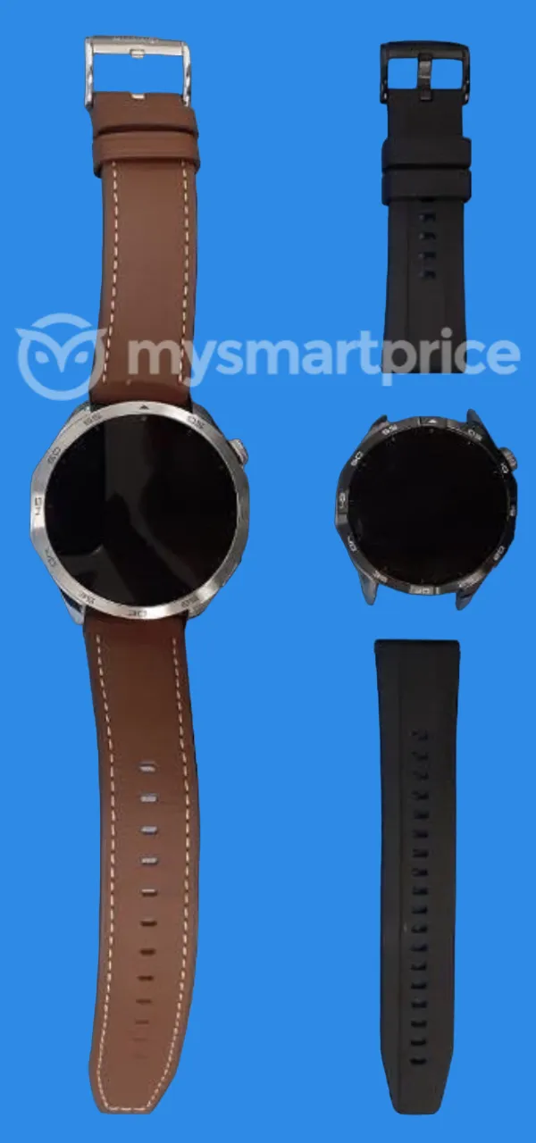 Para Huawei Watch GT4 Correa de reloj de cuero y silicona de