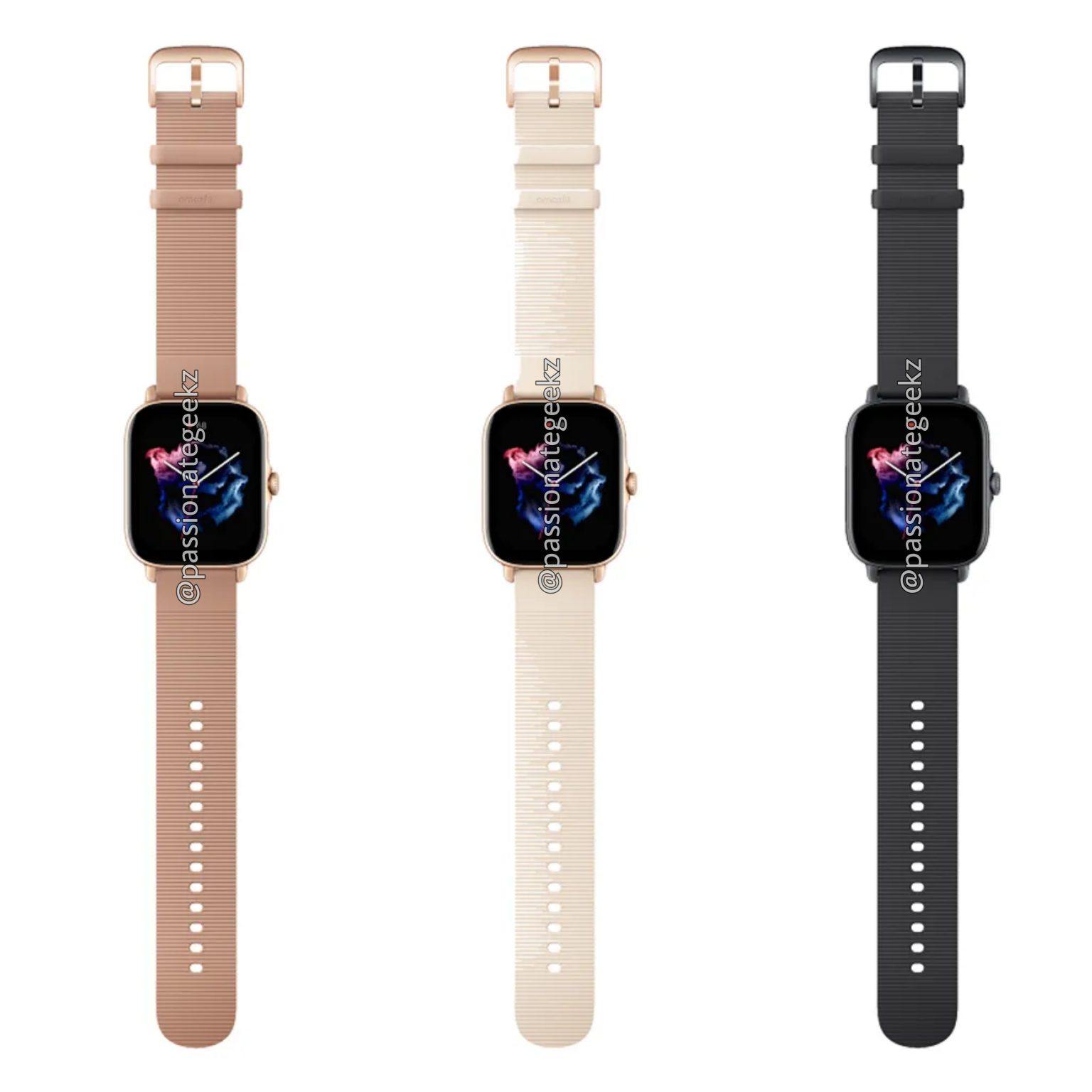 Amazfit GTR 3, GTR 3 Pro y GTS 3 se filtran en renders de