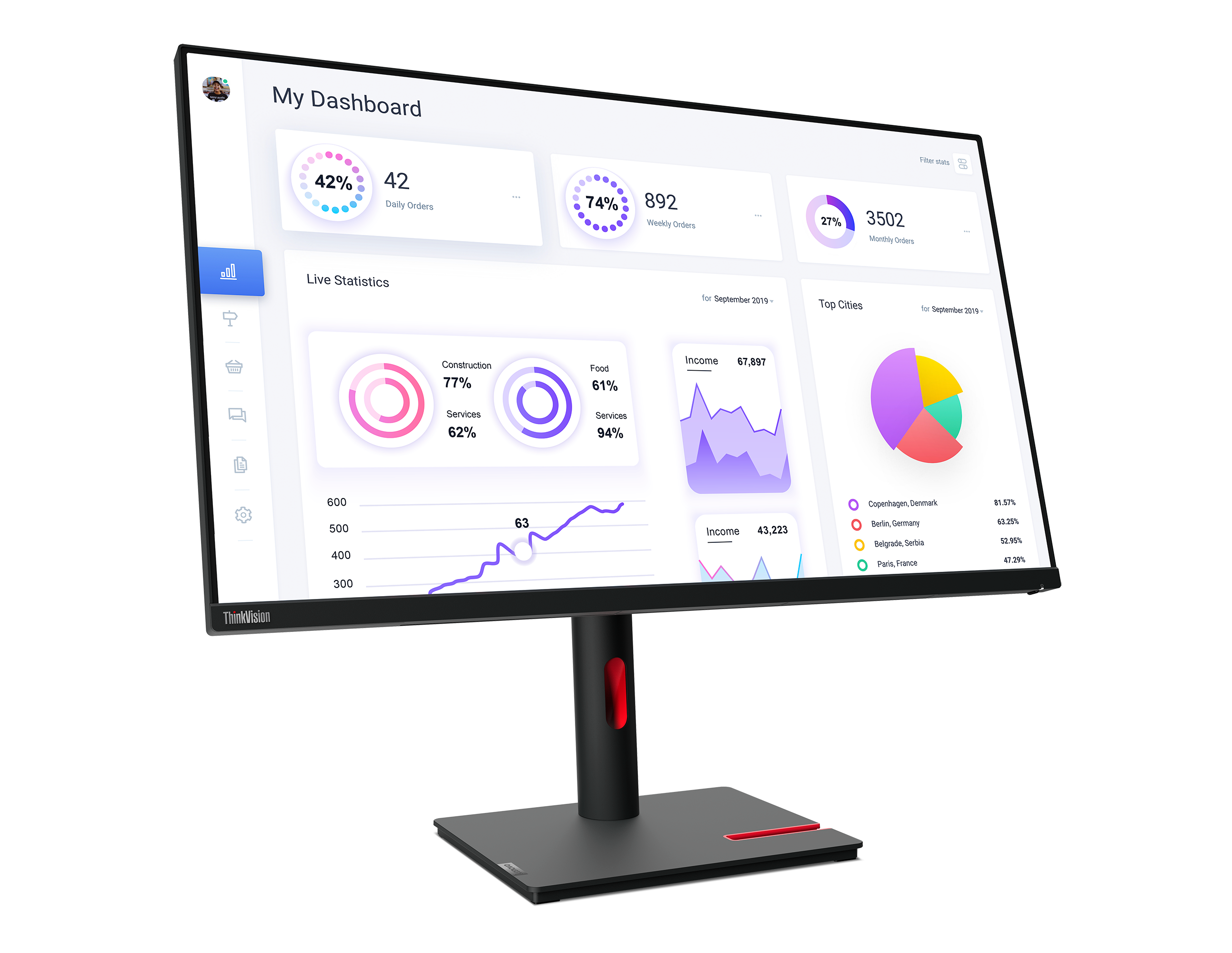 Se anuncia el monitor Lenovo ThinkVision T32p30 con panel IPS 4K 169