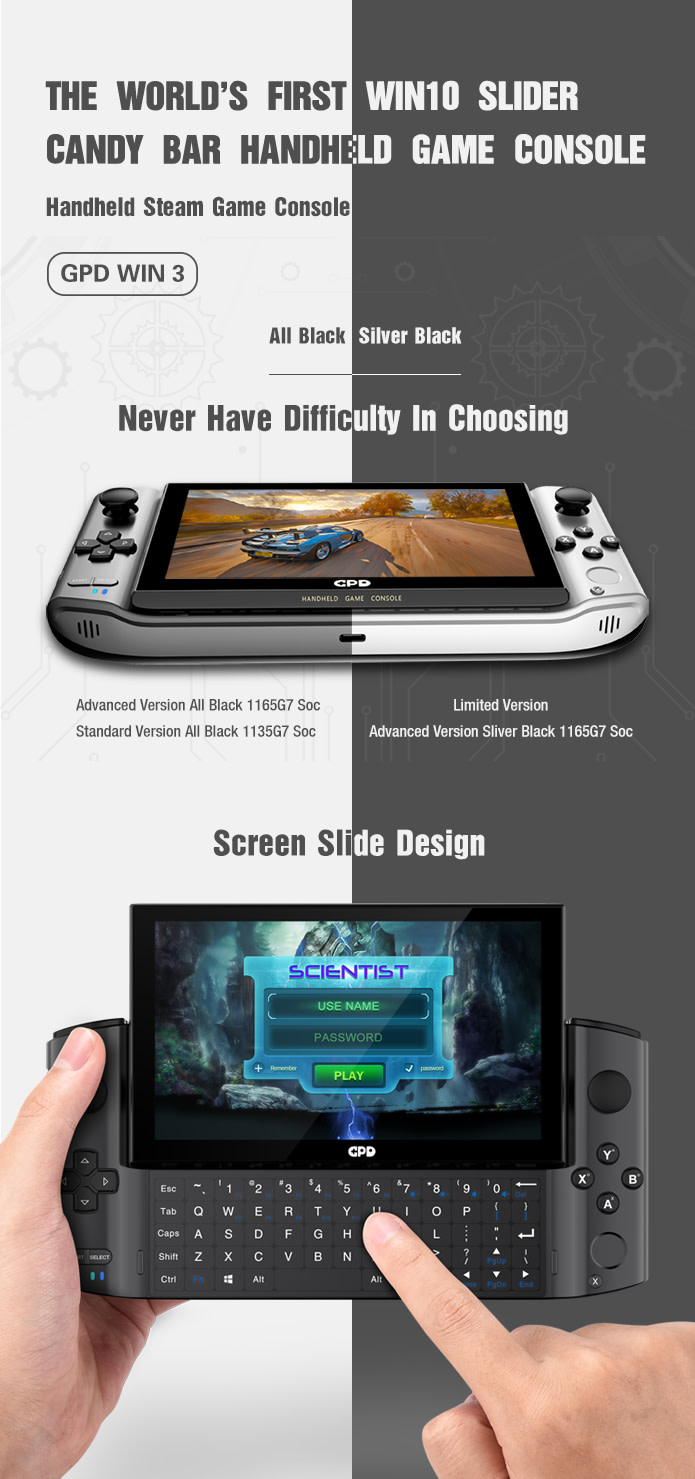 GPD Win 3. (Fuente de la imagen: Indiegogo/GPD)