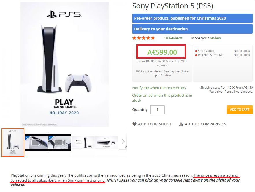 La base del controlador magnético de la PS5 y el soporte se encuentran  entre los presuntos accesorios de terceros; el último precio estimado de la  PlayStation 5 es de 599 euros. 