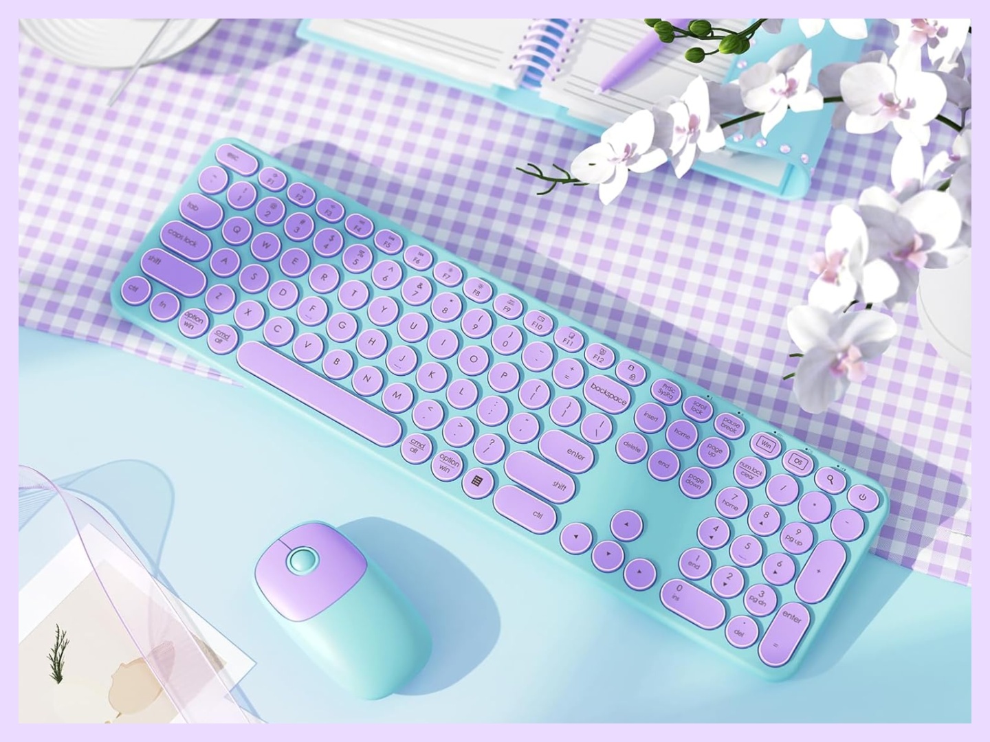 El combo de teclado y ratón inalámbricos Seenda Creative WGJP-073-3-SD es ciertamente bonito. (Fuente de la imagen: Seenda Creative vía Amazon)